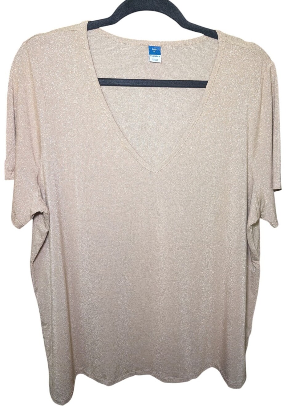 Old Navy V-Neck Women's Top -Gold  Taupe Shimmer